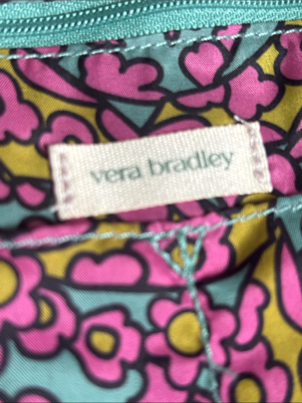Vera Bradley Quilted Black Backpack with Front Zip Pockets - Picture 4 of 4
